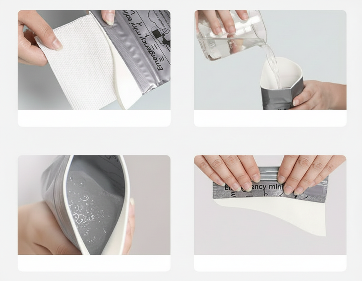 Wegwerp Noodurinezakken & Gelabsorptie (Set van 5)