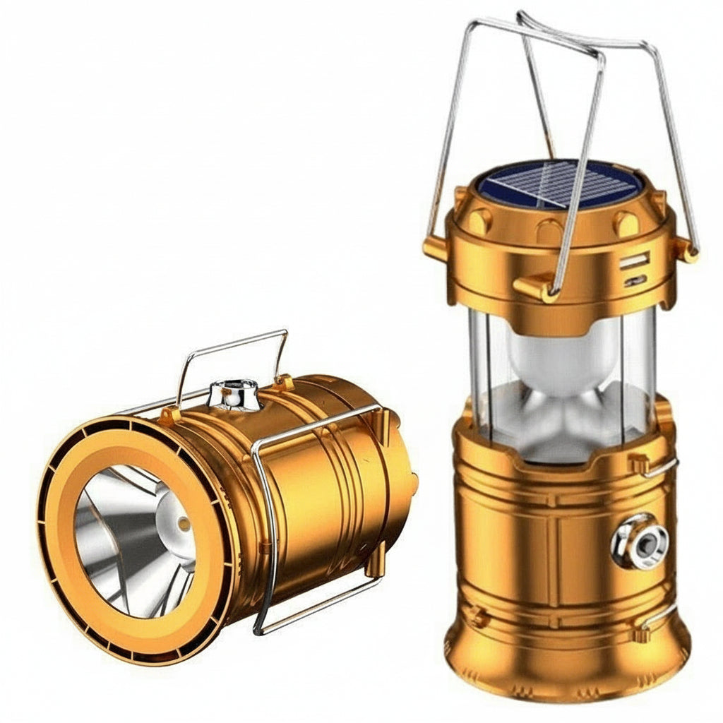 Solar LED Noodlamp met USB – Oplaadbare Camping Lantaarn