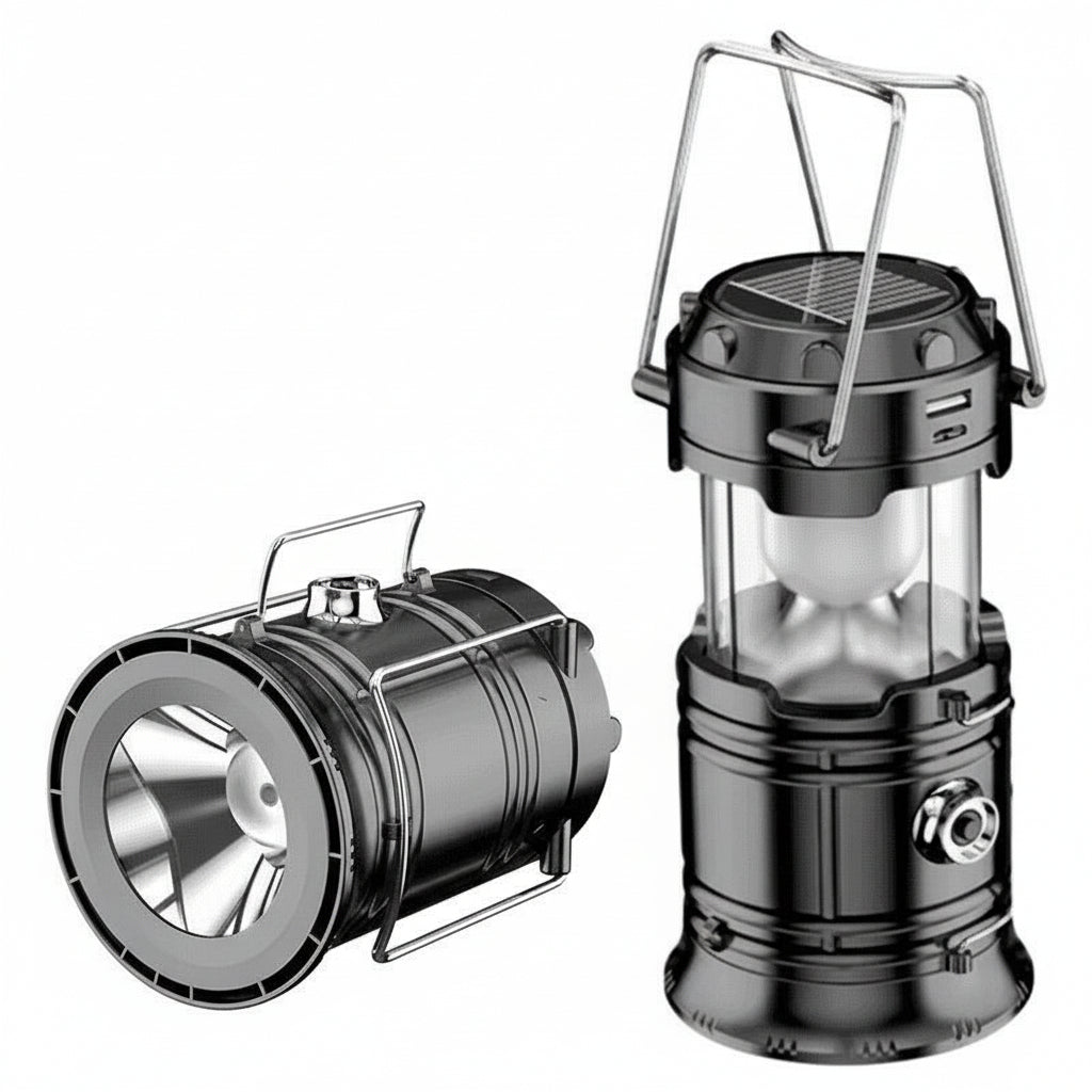 Solar LED Noodlamp met USB – Oplaadbare Camping Lantaarn