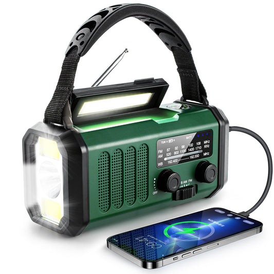 Premium Draagbare Noodradio met Zaklamp en Powerbankfunctie